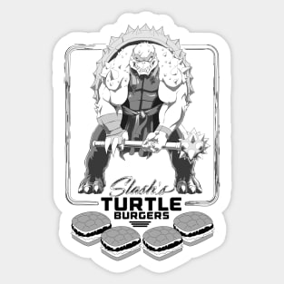 Slash's Turtle Burgers BW Sticker